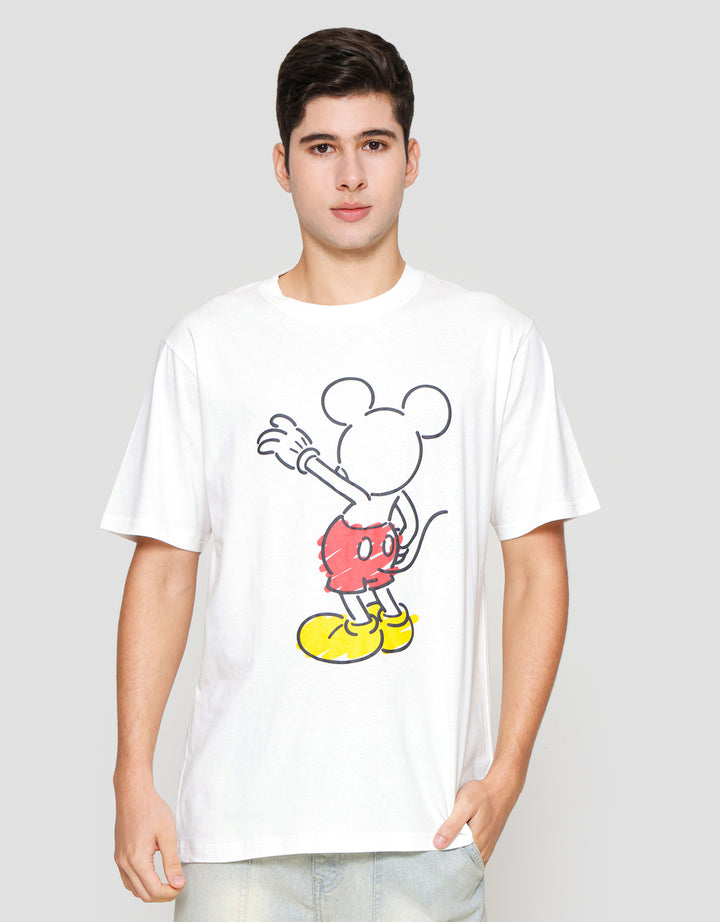 Disney Mickey Print Kaos Lengan Pendek Pria