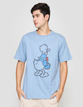 Disney Donald Duck Print Kaos Lengan Pendek Pria