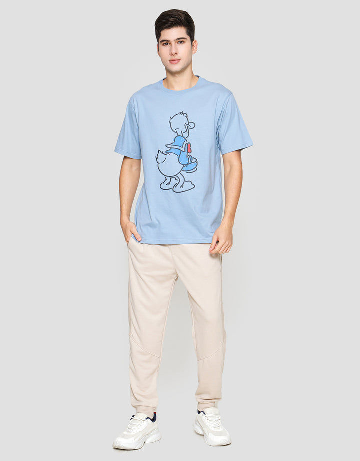 Disney Donald Duck Print Kaos Lengan Pendek Pria