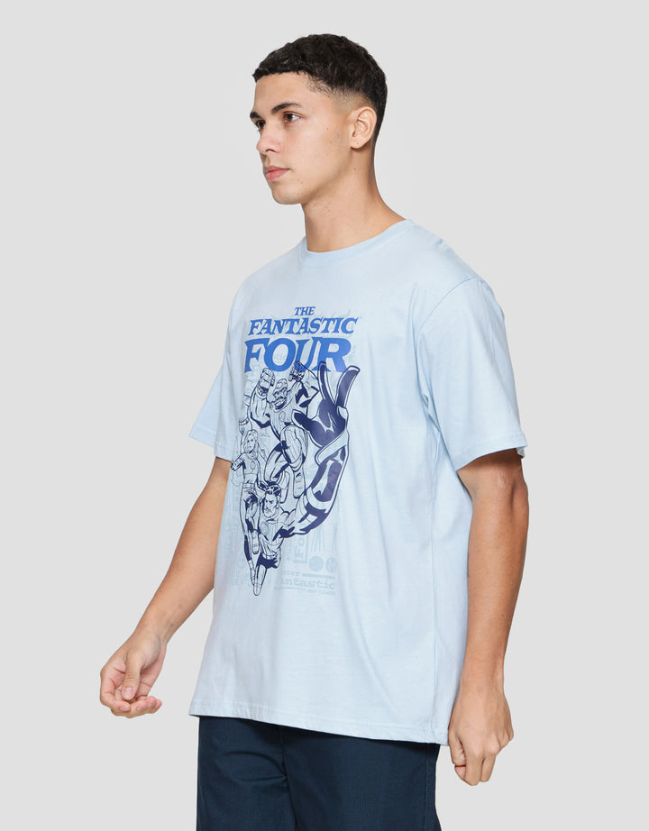 Marvel Print Fantastic Four F4 Kaos Pria