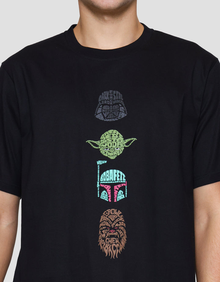 Star Wars Lucas Print Star Wars 4 Icons Print Kaos Pria