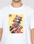 Marvel Rocket Raccoon Print Kaos Lengan Pendek Pria