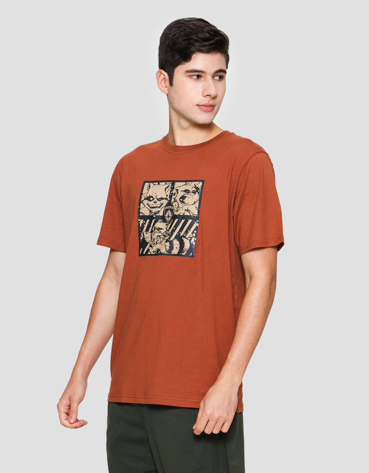 Marvel Rocket Raccoon Print Kaos Pria