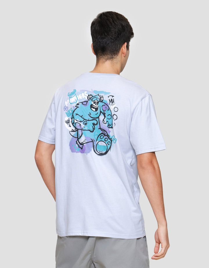 Disney Monster Hairy Scary Print Kaos Pria