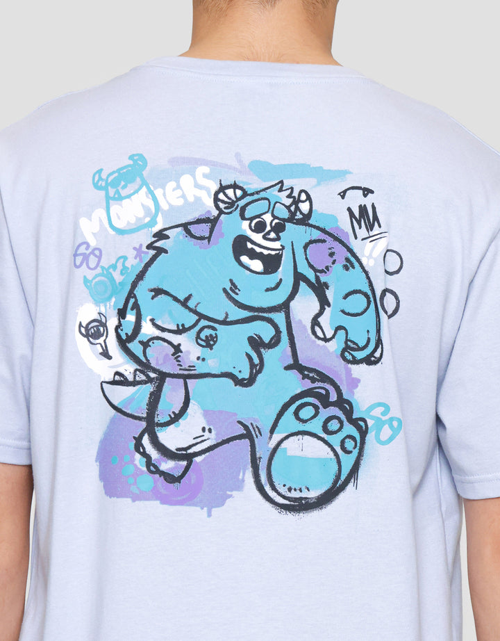 Disney Monster Hairy Scary Print Kaos Pria