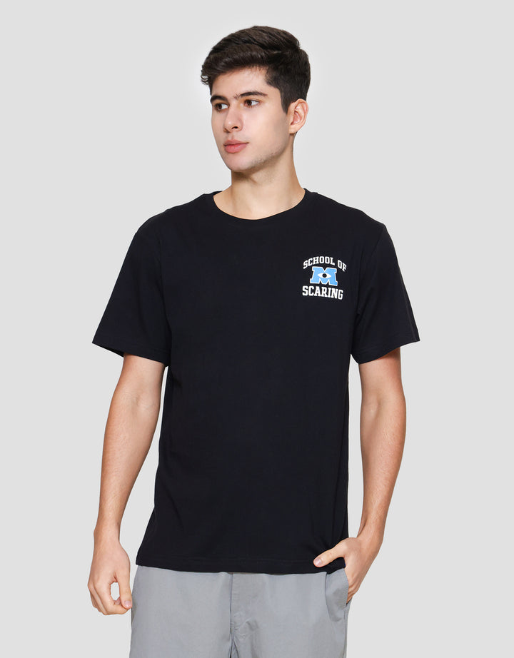 Disney Monster Scaring Print Kaos Lengan Pendek Pria