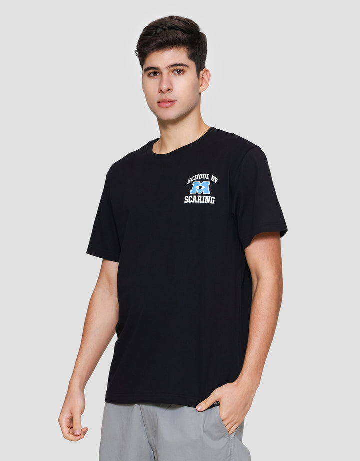 Disney Monster Scaring Print Kaos Lengan Pendek Pria