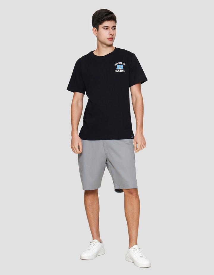 Disney Monster Scaring Print Kaos Lengan Pendek Pria