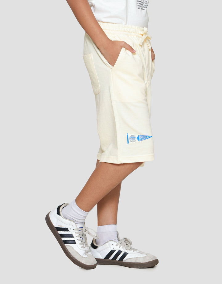 Nevada Knit Basic Sablon Varsity Celana Pendek Anak Laki-laki