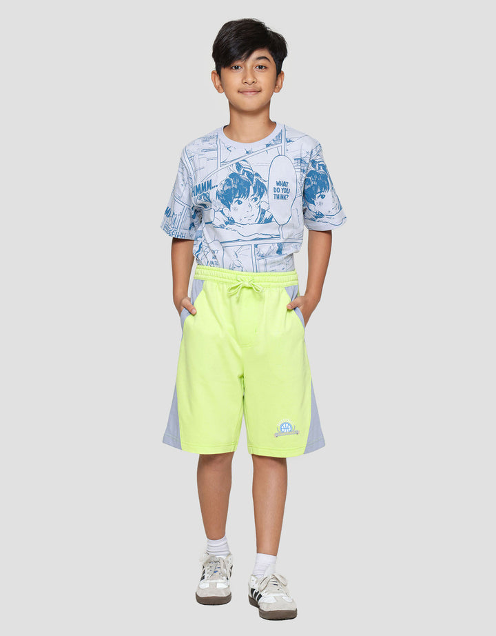 Nevada Knit Fash Sablon Varsity Celana Pendek Anak Laki-laki