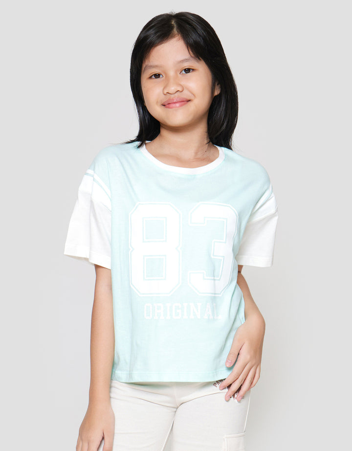 Nevada Boxy Varcity Look Like 2 Pc Kaos Anak Perempuan