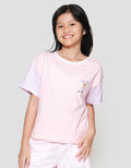 Nevada Boxy Varcity Print Bear Kaos Anak Perempuan