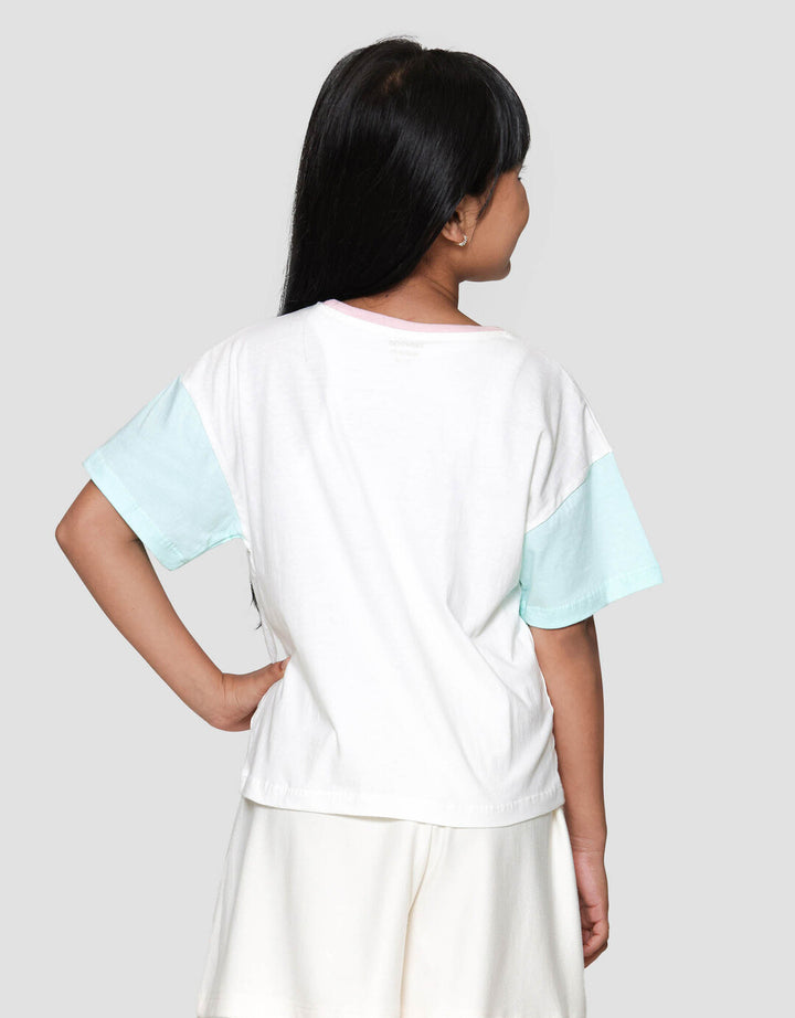 Nevada Boxy Varcity Print Bear Kaos Anak Perempuan