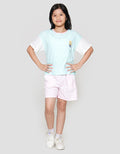 Nevada Boxy Varcity Print Bear Kaos Anak Perempuan