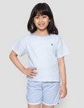 Nevada Stripe Bordir Heart Kaos Anak Perempuan