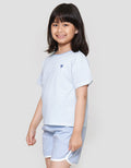 Nevada Stripe Bordir Heart Kaos Anak Perempuan