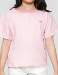Nevada Stripe Bordir Flower Kaos Anak Perempuan