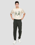 Nevada Knit Basic With Overlock Side Seam Celana Jogger Pria
