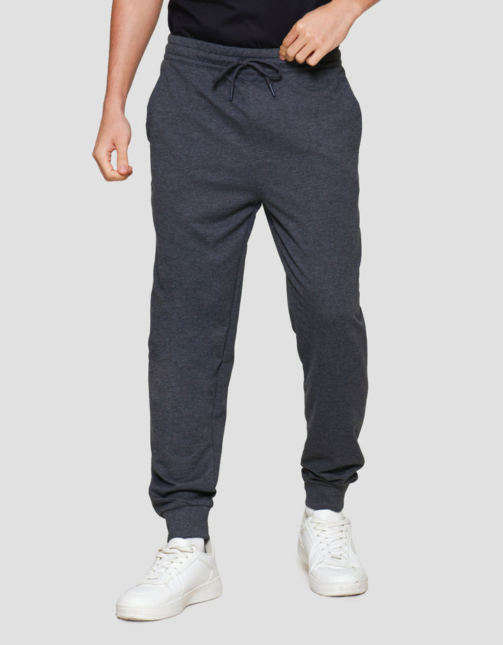 Nevada Knit Basic With Overlock Side Seam Celana Jogger Pria
