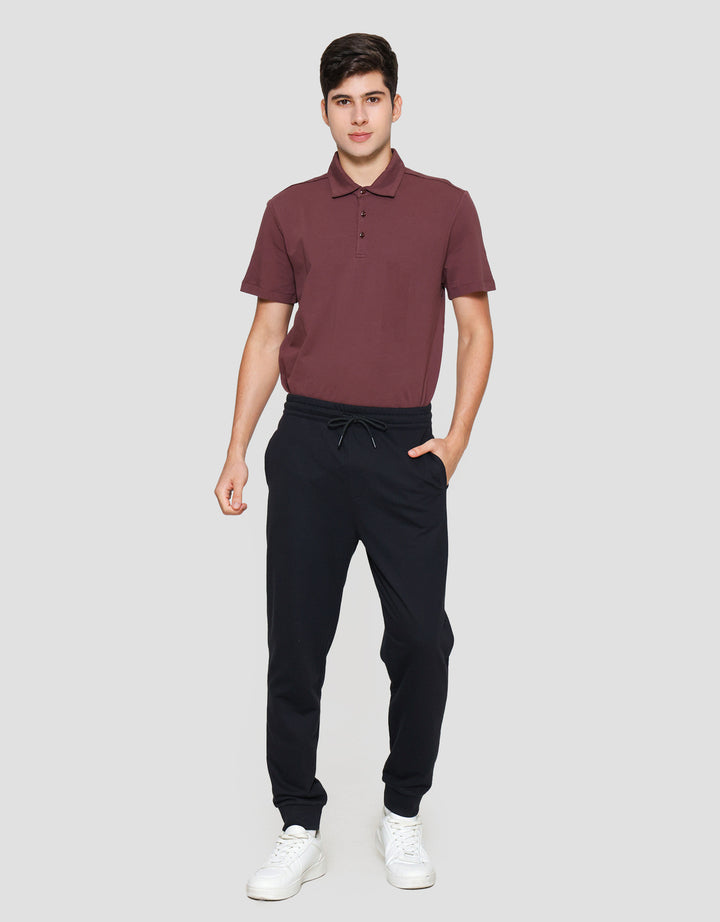 Nevada Knit Basic With Overlock Side Seam Celana Jogger Pria