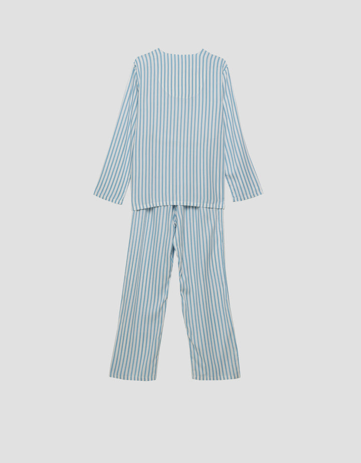 Nevada Print Stripe Setelan Piyama Wanita