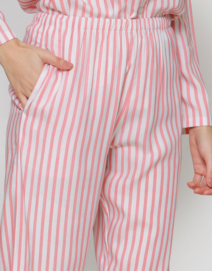 Nevada Stripe Setelan Piyama Wanita