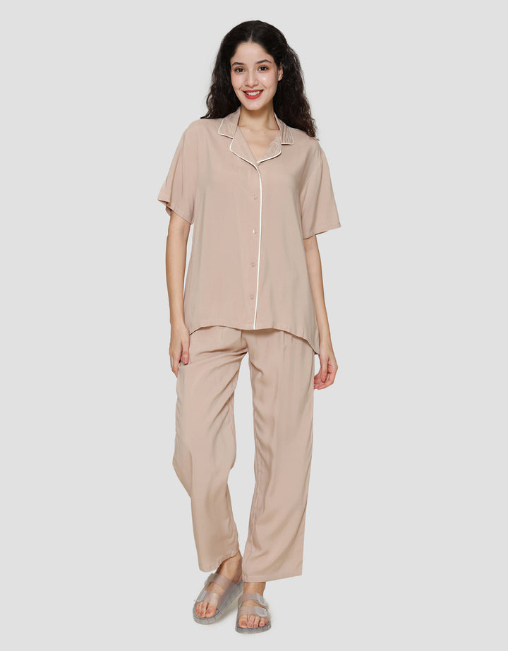 St. Yves Solid Setelan Piyama Wanita