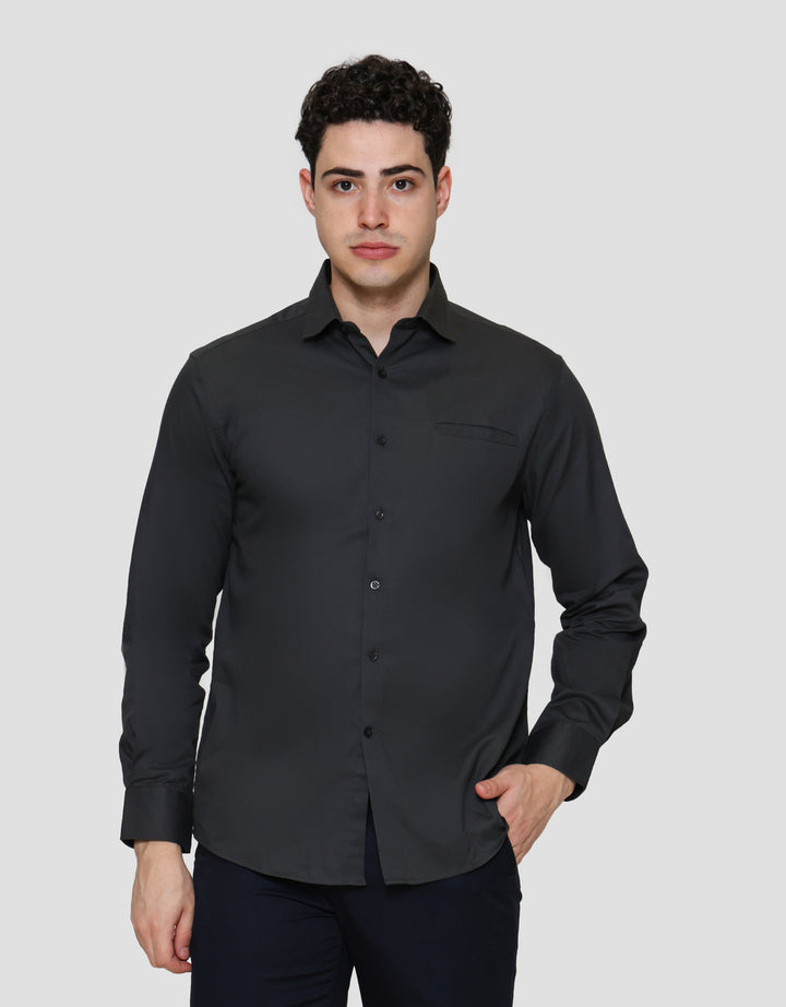 Cole Fit Plain Welth Pocket Kemeja Pria