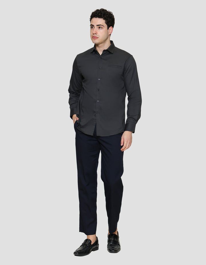 Cole Fit Plain Welth Pocket Kemeja Pria