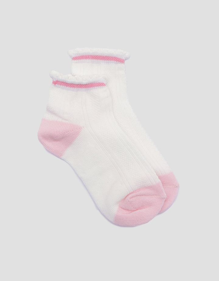 Little M Ankle Stripe Kaos Kaki Anak Perempuan