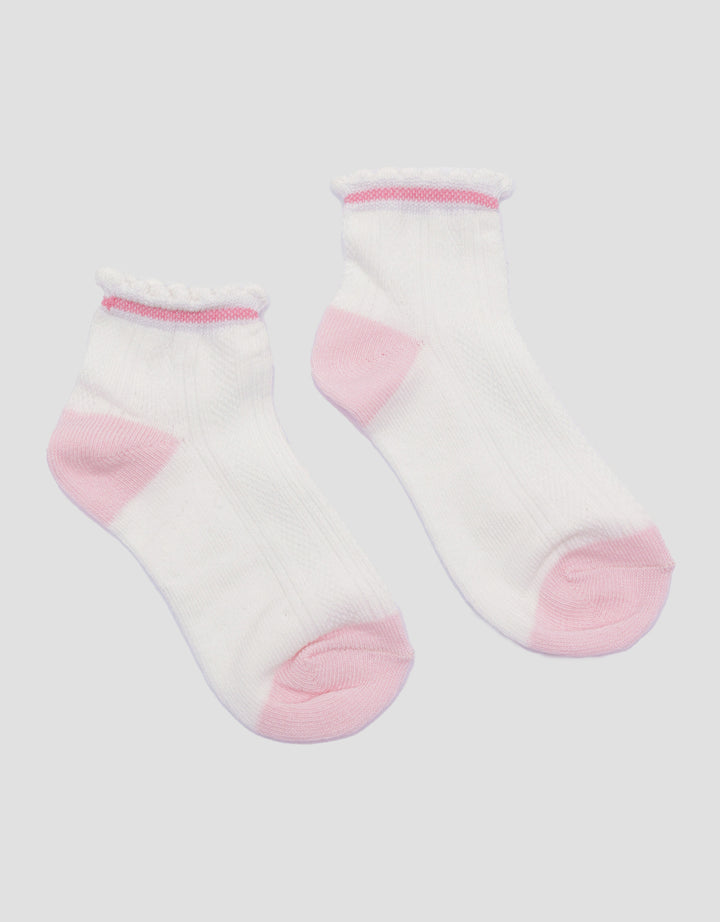 Little M Ankle Stripe Kaos Kaki Anak Perempuan