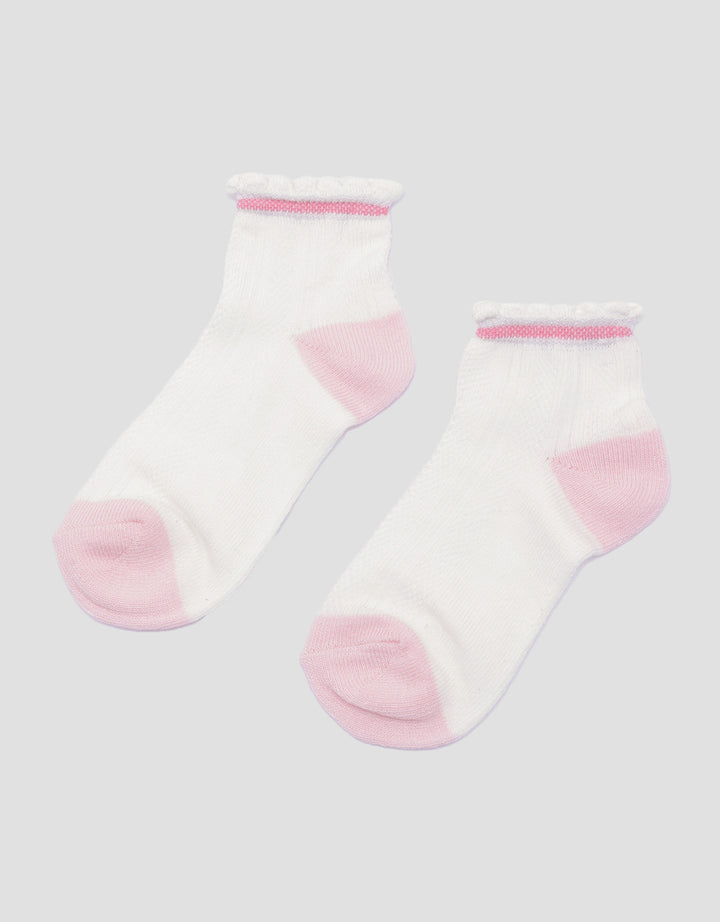 Little M Ankle Stripe Kaos Kaki Anak Perempuan