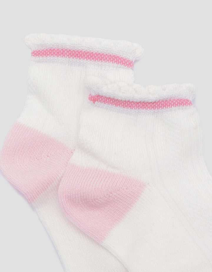 Little M Ankle Stripe Kaos Kaki Anak Perempuan