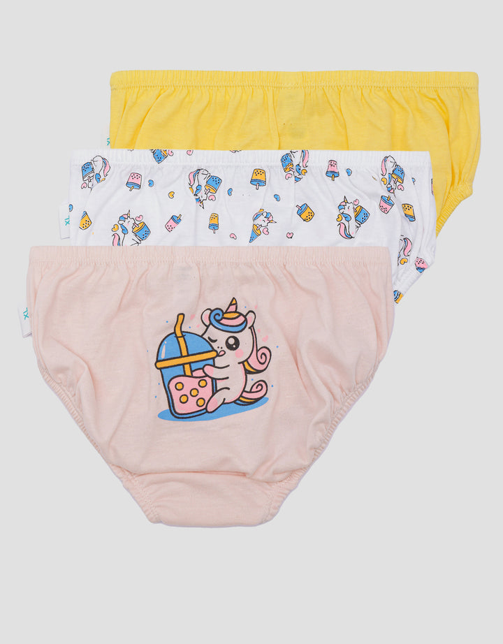 Little M Pack Of 3 Unicorn Boba Celana Dalam Anak Perempuan