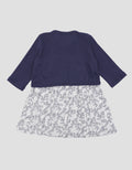 Little M Ss Midi Dress Cardigan With Fp Flower Dress Bayi Perempuan