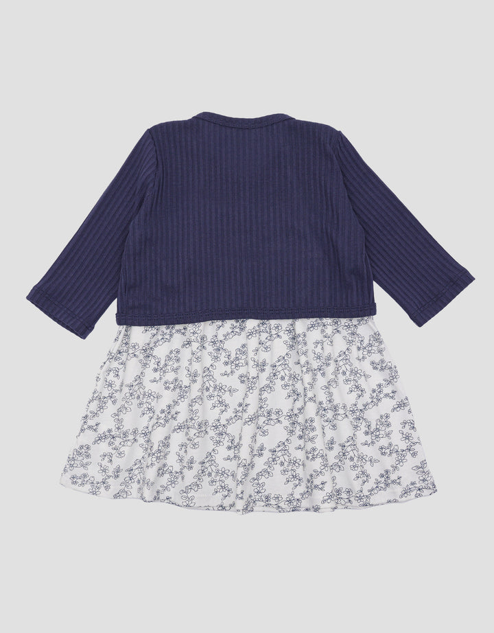 Little M Ss Midi Dress Cardigan With Fp Flower Dress Bayi Perempuan