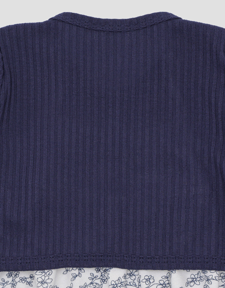 Little M Ss Midi Dress Cardigan With Fp Flower Dress Bayi Perempuan