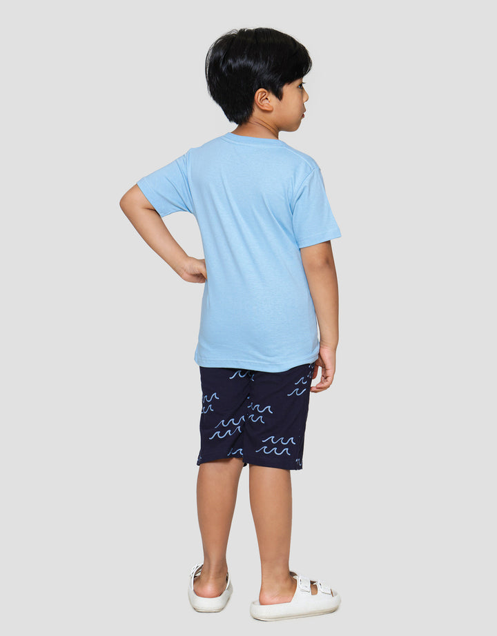 Little M Wave Sun Print Pakaian Set Anak Laki-laki