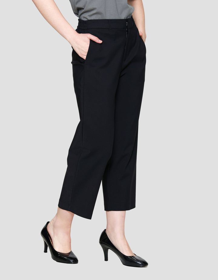 St. Yves Long Pants Wide Cropped Semi Coullote Woven Trouser