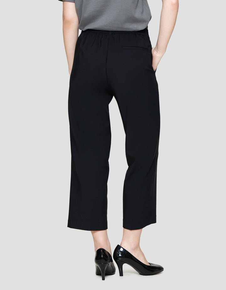 St. Yves Long Pants Wide Cropped Semi Coullote Woven Trouser