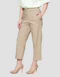 St. Yves Long Pants Wide Cropped Semi Coullote Woven Trouser