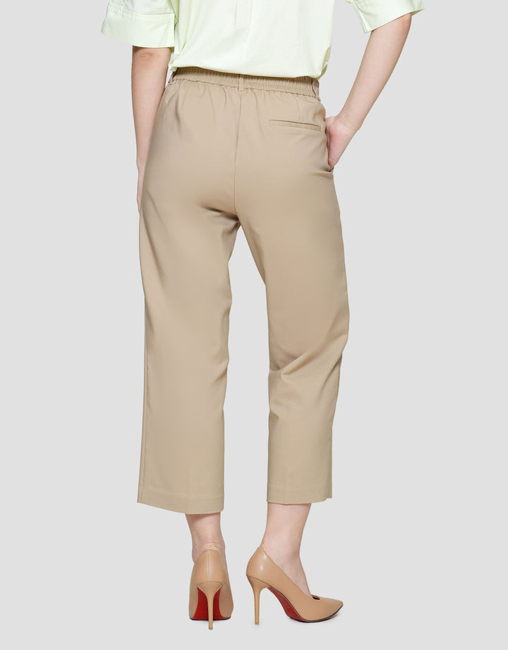 St. Yves Long Pants Wide Cropped Semi Coullote Woven Trouser