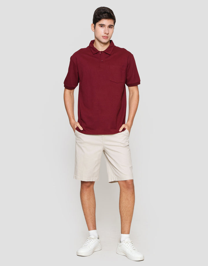 Cole Pique Pocket Collar Shell Fabric Kaos Polo Pria