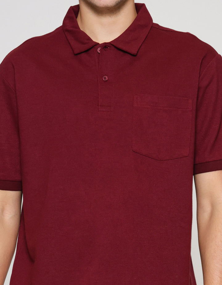 Cole Pique Pocket Collar Shell Fabric Kaos Polo Pria