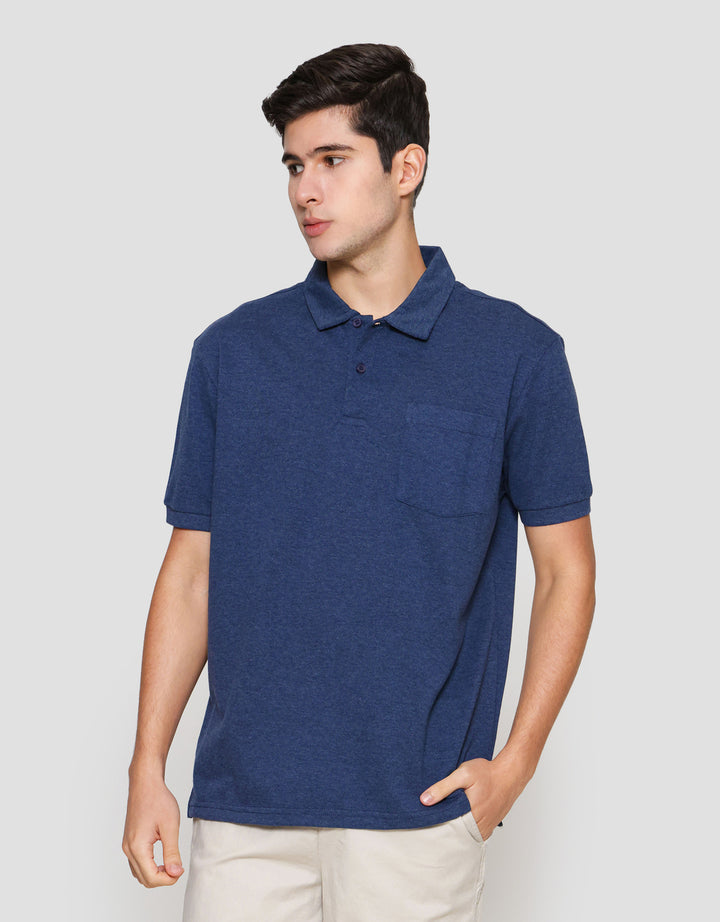 Cole Pique Pocket Collar Shell Fabric Kaos Polo Pria