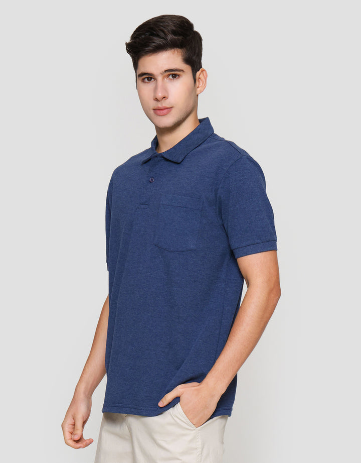 Cole Pique Pocket Collar Shell Fabric Kaos Polo Pria
