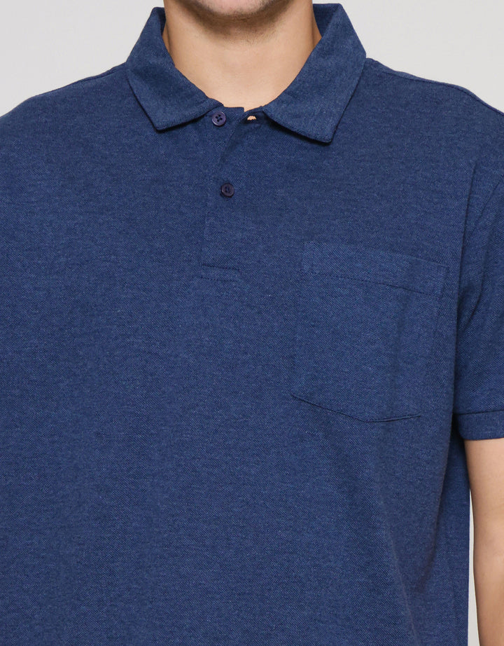 Cole Pique Pocket Collar Shell Fabric Kaos Polo Pria