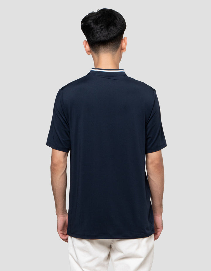 Suko Kerah Tegak Lengan Pendek Kaos Polo Pria