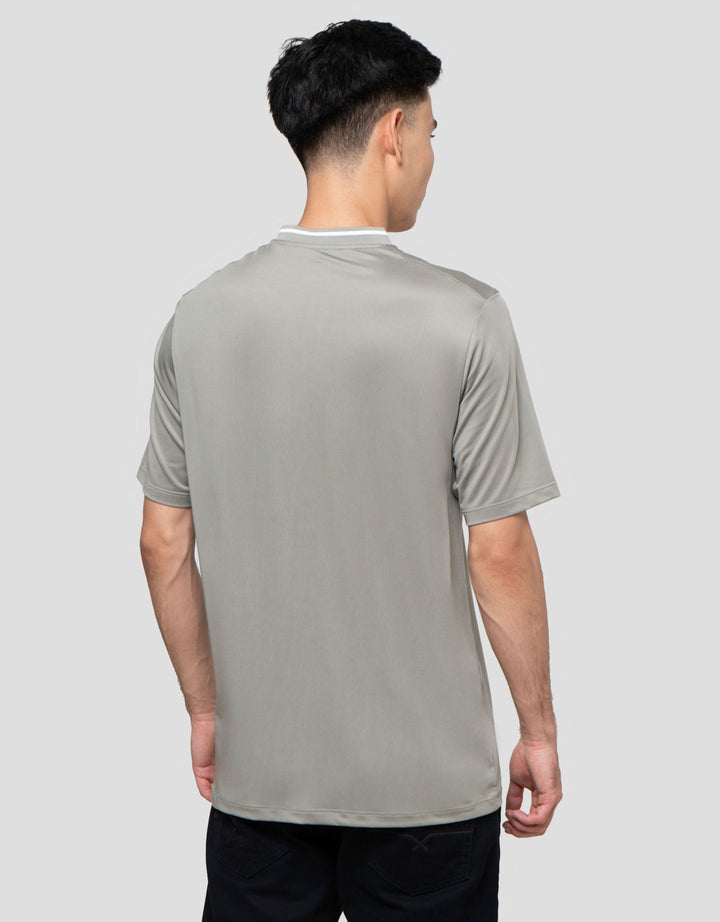 Suko Kerah Tegak Lengan Pendek Kaos Polo Pria