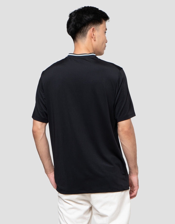 Suko Kerah Tegak Lengan Pendek Kaos Polo Pria